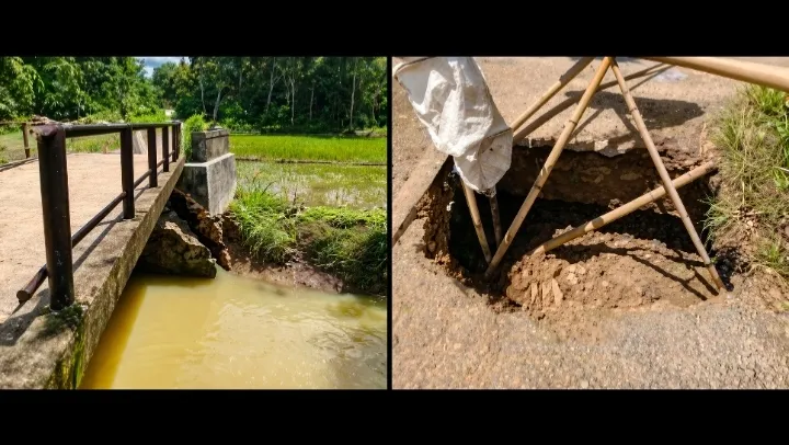 Jembatan Kampung Peteuy di Pandeglang Nyaris Putus!