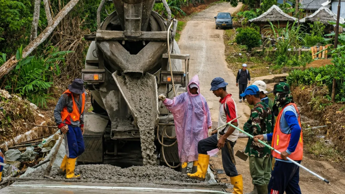 Karya Bakti TNI TA 2026 di Cimanggu Pandeglang Capai Progres 9,79%,