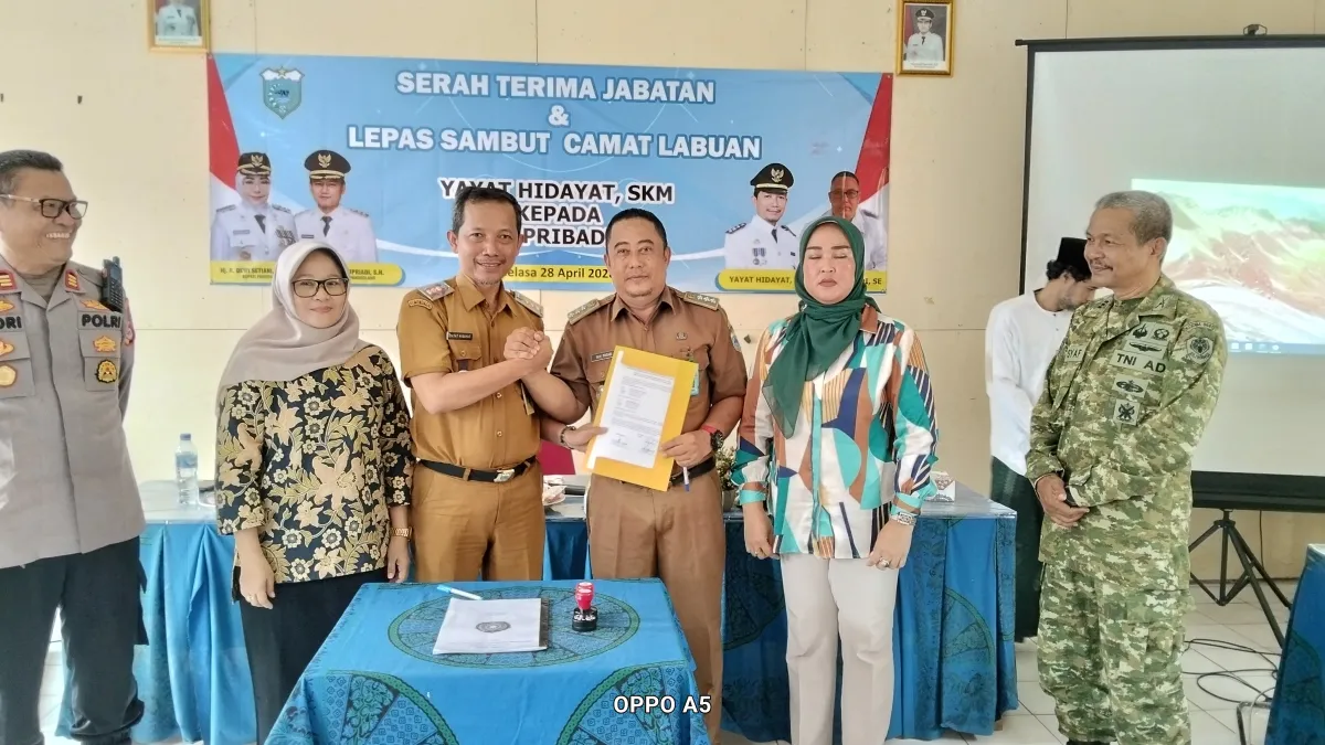 Rotasi Camat Labuan 2026: Yayat Hidayat Serahkan Jabatan ke Yadi Pribadi