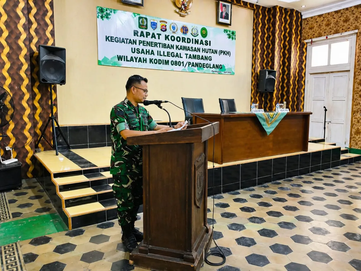 Kodim 0601/Pandeglang Gelar Rapat Koordinasi Penertiban Tambang Ilegal di Kawasan Hutan Cimanggu