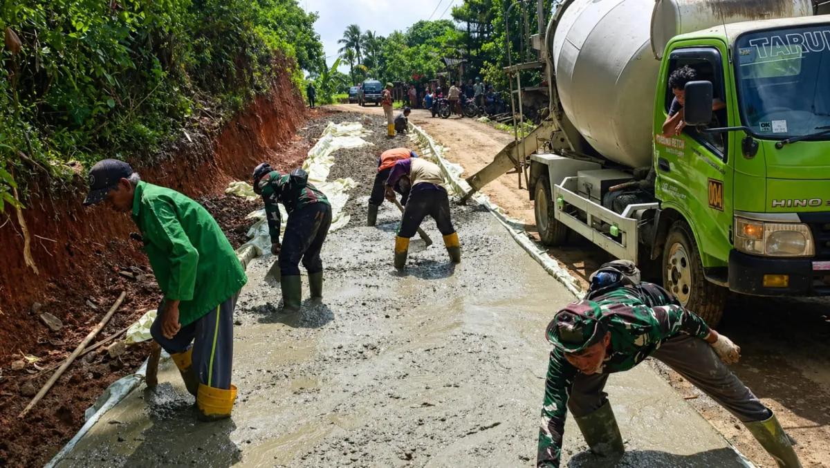 Karya Bakti TNI TA 2026 di Cimanggu Pandeglang Capai Progres 10,23%, 47