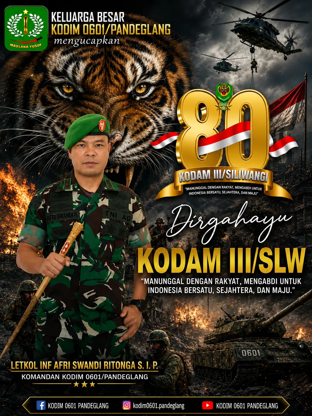 Dirgahayu Ke-80 Kodam III/Siliwangi: Kodim 0601/Pandeglang Semarakkan Semangat Manunggal dengan Rakyat