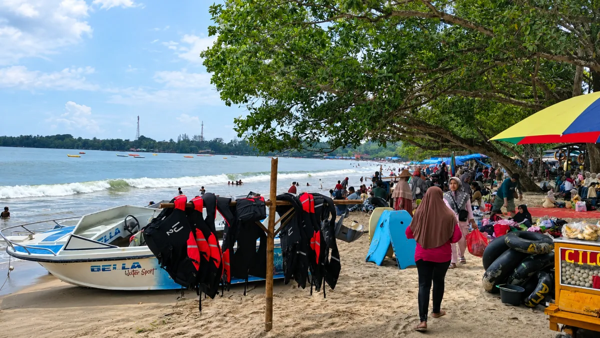 Pedagang Kuliner di Wisata Pantai Lagundi 2 Carita Keluhkan Sepinya Pengunjung pada Akhir Pekan