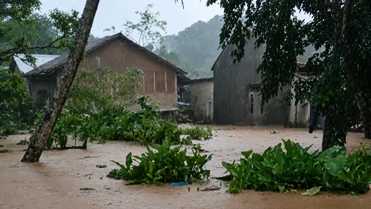 Banjir Kembali Rendam Kampung Karawang Legon Carita, Diduga Akibat Saluran Air Menyempit