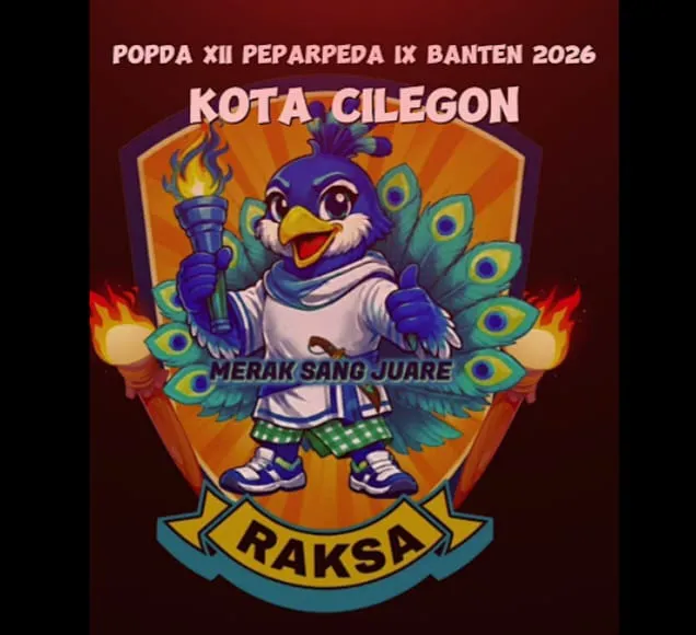 Cilegon Siap Jadi Tuan Rumah POPDA XII dan PEPARPEDA IX Banten 2026, Launching Maskot Raksa Burung Merak