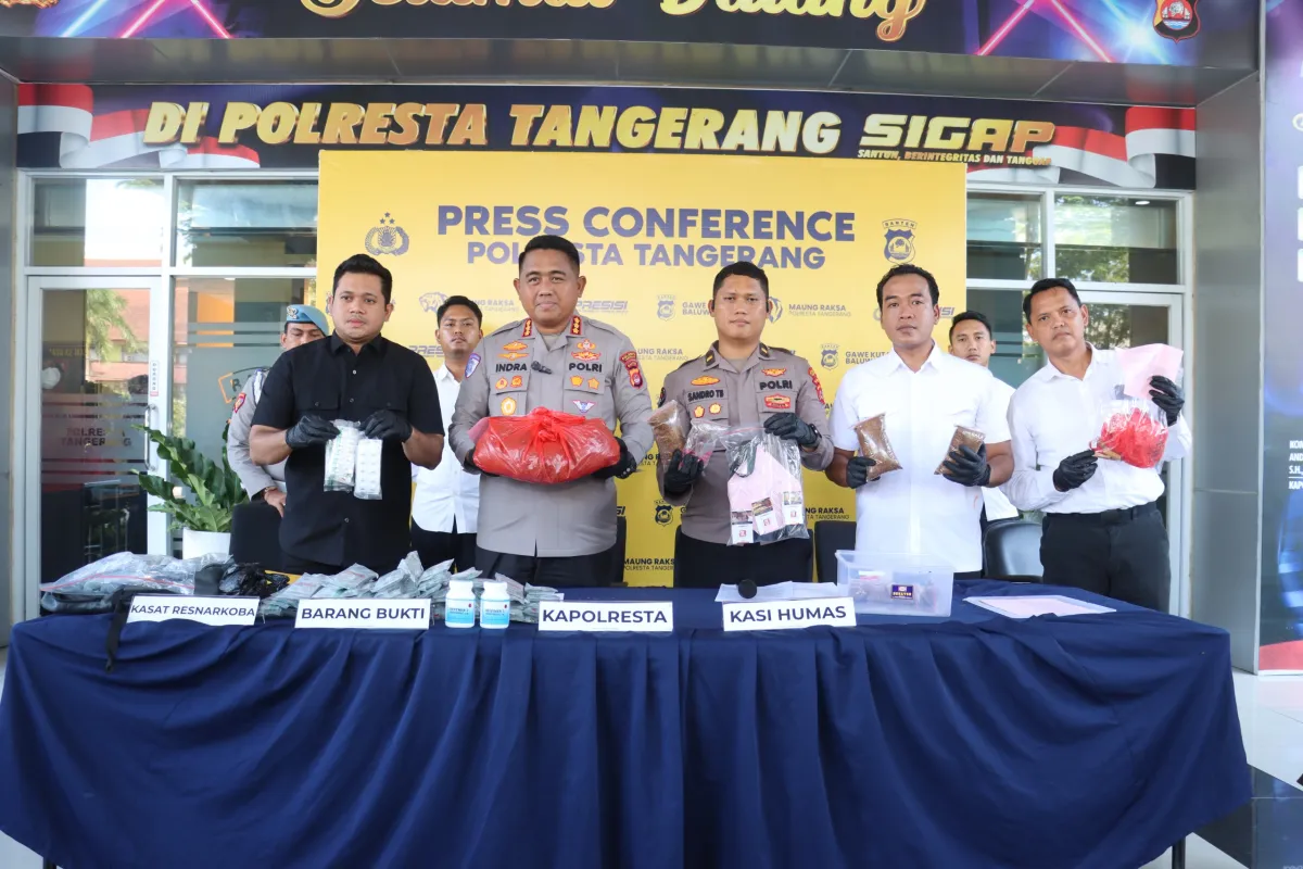Polresta Tangerang Bongkar Sindikat Obat Keras, Enam Tersangka dan Ribuan Butir Disita