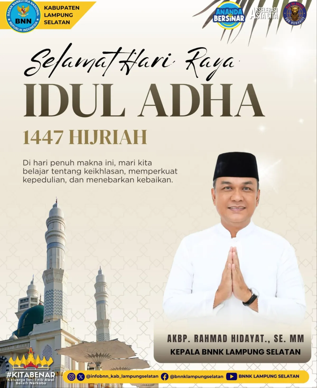 AKBP Rahmad Hidayat: Idul Adha Semangat Kemenangan Lindungi Diri dari Narkoba