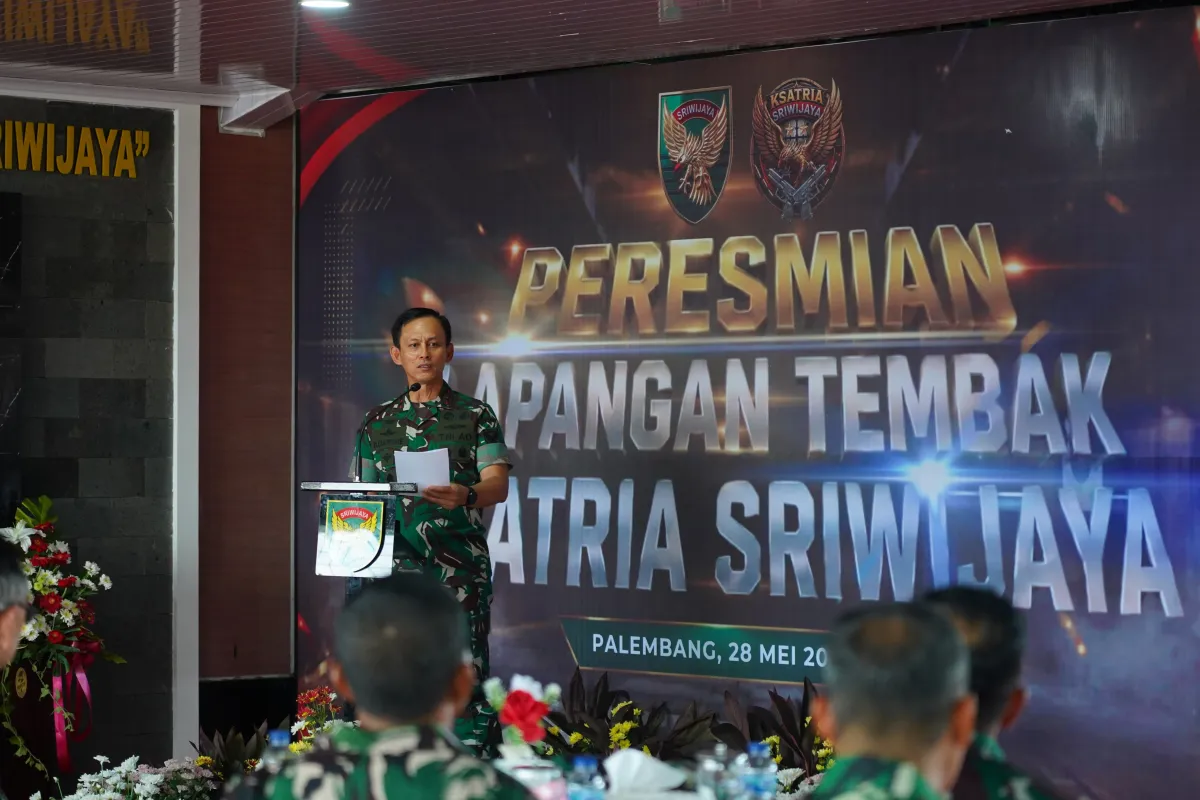 Pangdam II/Sriwijaya Resmikan Lapangan Tembak Pistol Indoor Modern "Ksatria Sriwijaya" di Palembang