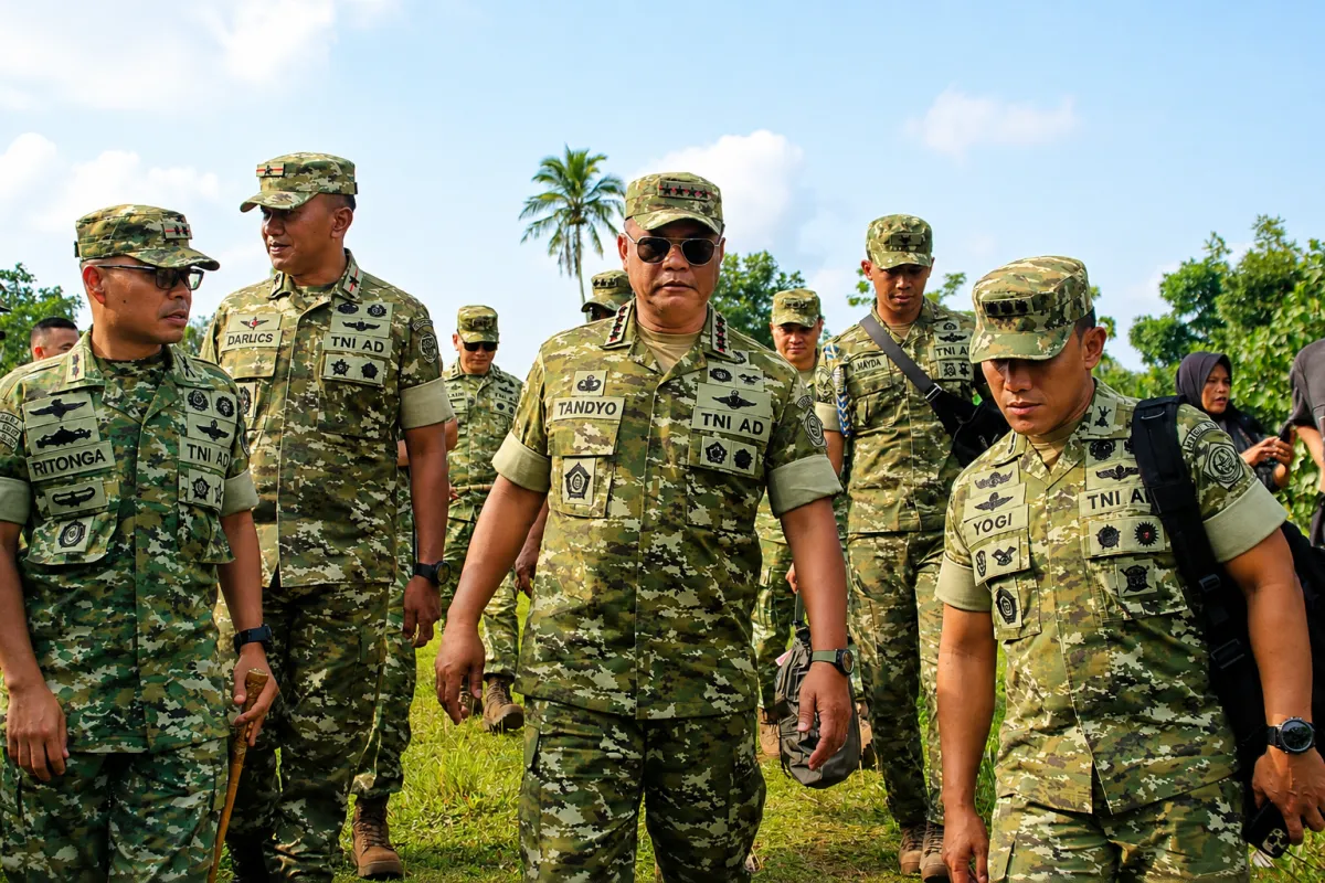 WAKIL PANGLIMA TNI TINJAU PEMBANGUNAN YONIF TP 842/BADAK SAKTI, KDMP DAN KARYA BAKTI SKALA BESAR DI WILAYAH KODIM 0601/PANDEGLANG