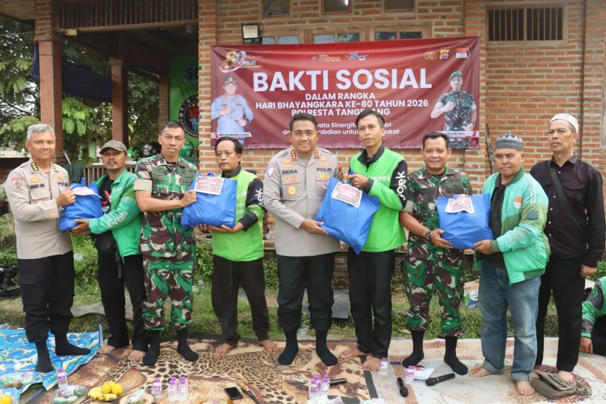 Sambut Hari Bhayangkara ke-80, Polresta Tangerang Perkuat Sinergi dengan Komunitas Ojol
