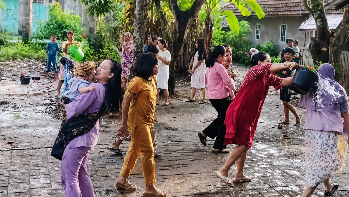 Tradisi Unik Sambut 1 Muharam: Emak-emak di Pandeglang Gelar Aksi Sosial hingga Siraman Air