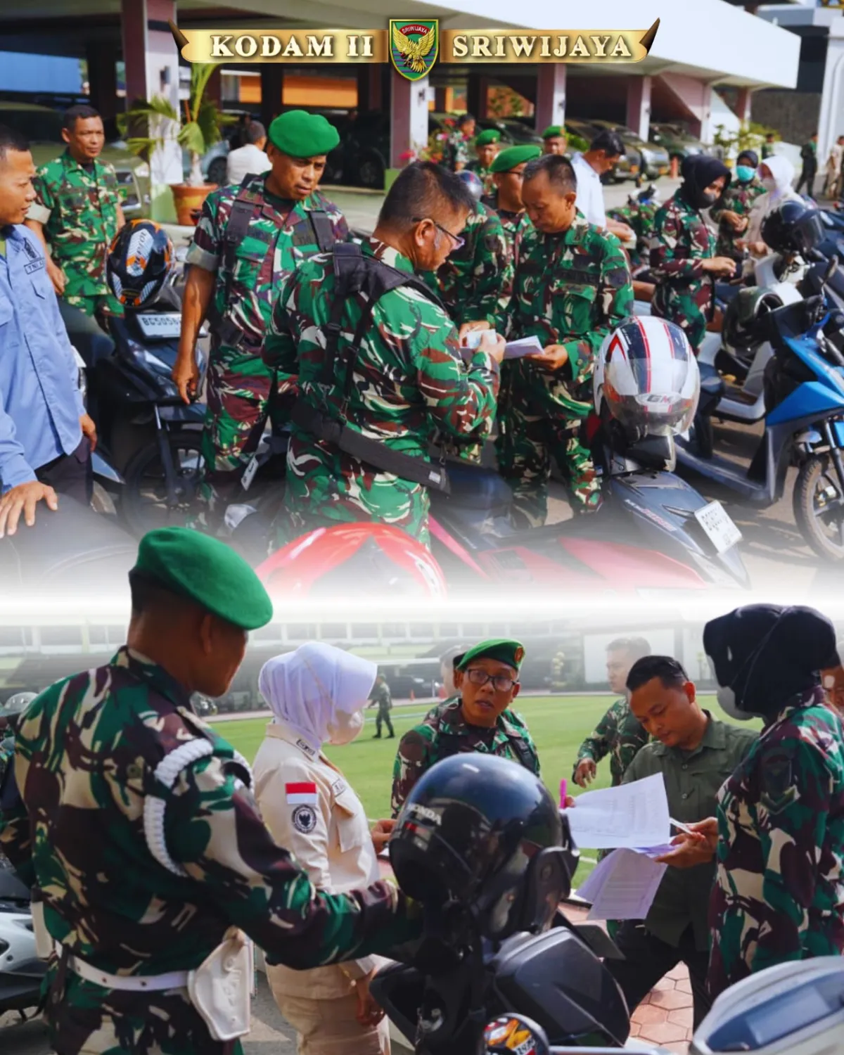 Kodam II/Sriwijaya Gelar Sidak Kendaraan, Tegaskan Disiplin Berlalu Lintas Prajurit TNI