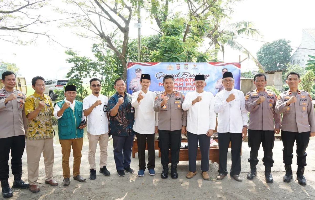 Sambut Hari Bhayangkara ke-80, Polres dan Baznas Cilegon Bangun Jembatan Merah Putih Presisi di Kedaleman