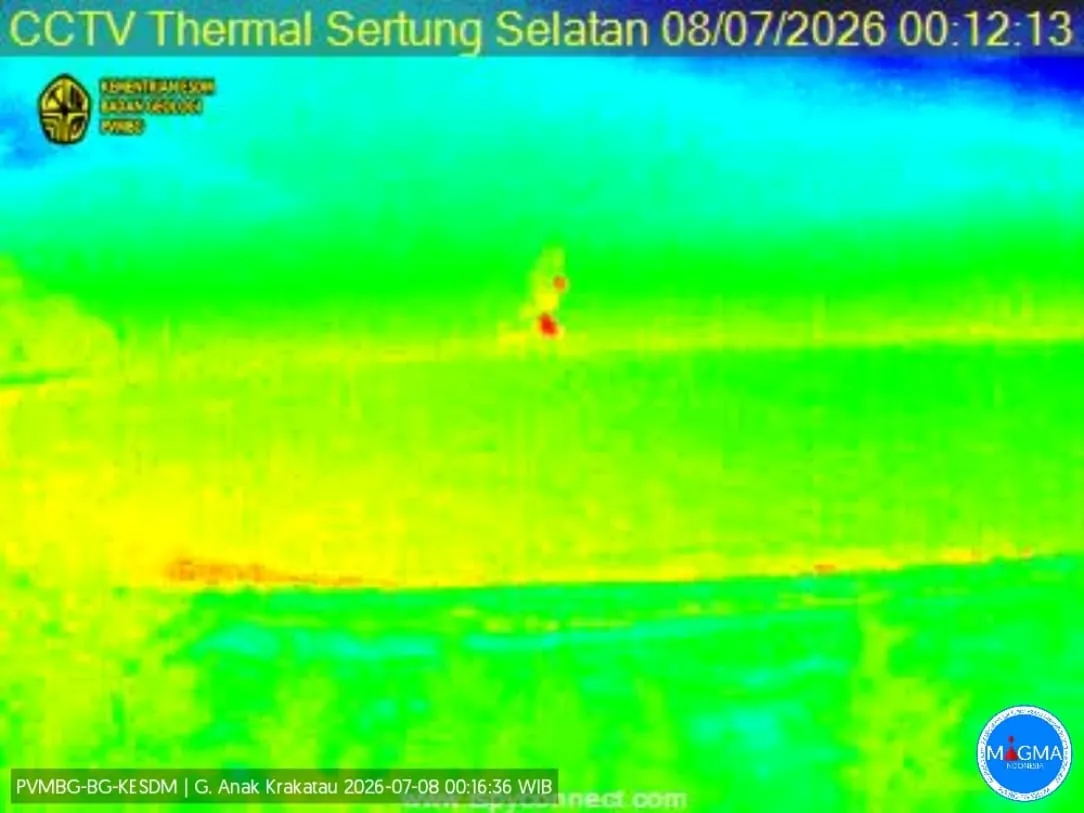 Gunung Anak Krakatau Erupsi Dini Hari 8 Juli 2026, PVMBG Tetapkan Status Siaga! Waspada Zona Merah 3 KM