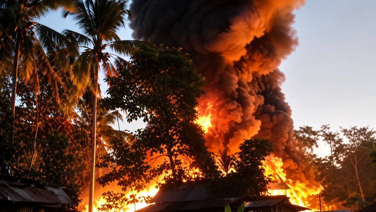 Kebakaran Hebat Hanguskan Gudang Barang Bekas di Cibaliung Banten, Diduga Akibat Bakar Sampah Sembarangan