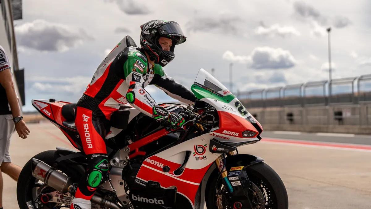 Bimota Kehilangan Dua Jam Uji Coba Navarra karena Hujan
