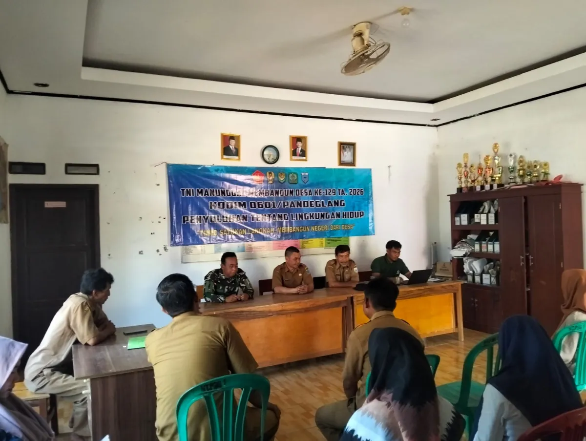 TMMD Ke-129 Kodim 0601/Pandeglang Gelar Penyuluhan Lingkungan Hidup untuk Tingkatkan Kesadaran Masyarakat di Kecamatan Patia