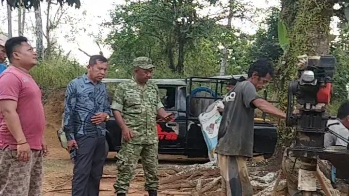 TMMD Ke-129 di Pandeglang: Satgas dan Warga Desa Pasirgadung Semangat Kebut Titik Pengeboran Air Bersih Ketiga