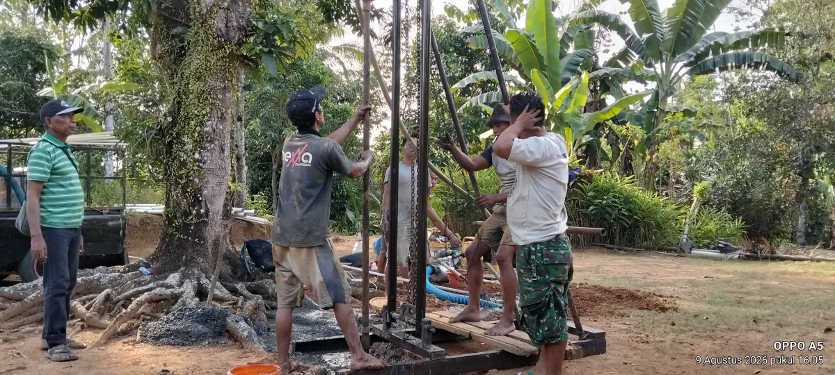 Warga Pasirgadung Pandeglang Bernapas Lega, TMMD Ke-129 Hadirkan Solusi Air Bersih Lewat Pengeboran
