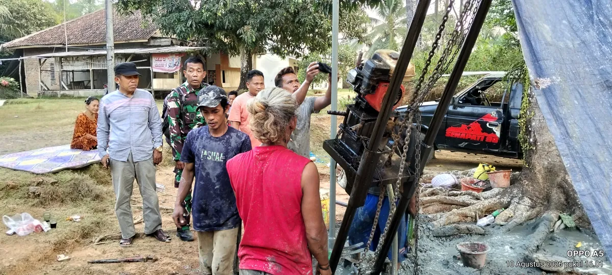 TMMD Ke-129 di Pandeglang Kebut Pembangunan Fisik Sekaligus Hadirkan Solusi Air Bersih bagi Warga Patia