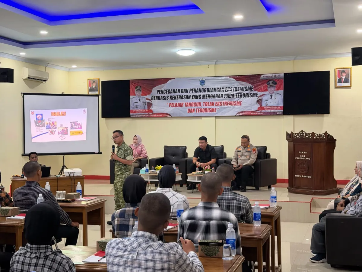Dandim 0601/Pandeglang Berikan Wawasan Kebangsaan kepada Paskibraka Kabupaten Pandeglang