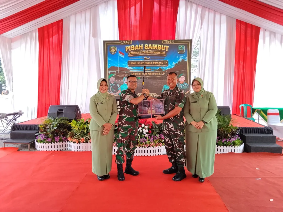 Tradisi Lepas Sambut Dandim 0601/Pandeglang Berlangsung Khidmat, Letkol Inf Fajar Aulia Putra Resmi Sambut Amanah Kepemimpinan