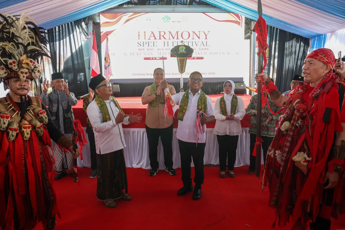 Merajut Toleransi di Banten: Tarian Kabasaran Minahasa Sambut Gubernur Andra Soni dalam Harmony Speech Festival