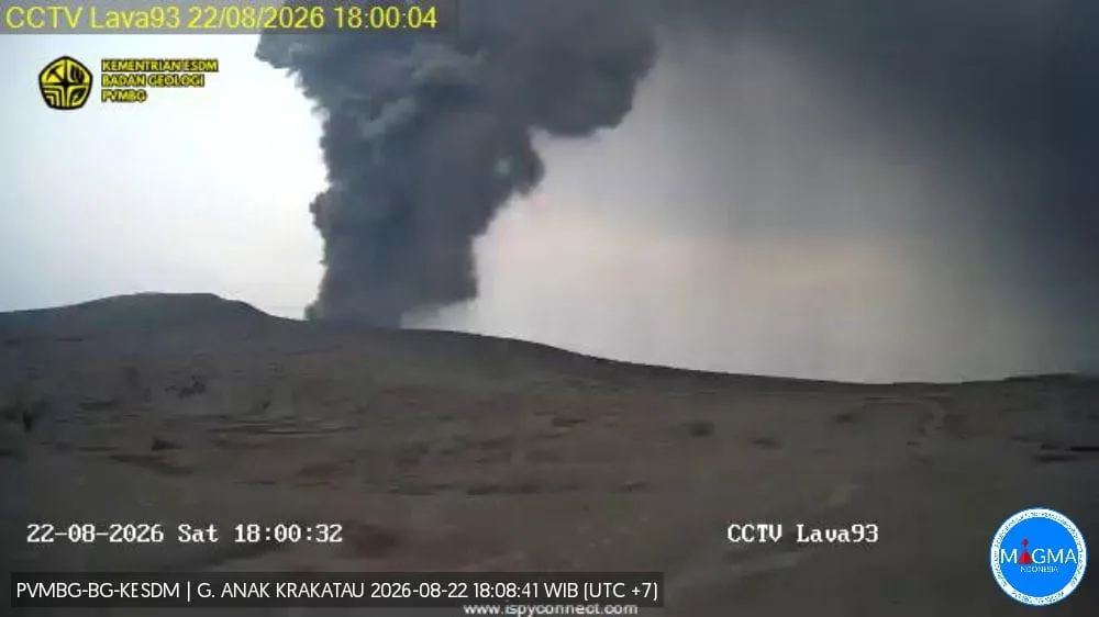 Gunung Anak Krakatau Meletus 9 Kali Beruntun, Status Level III Siaga: Radius 3 Km Dilarang Disentuh!