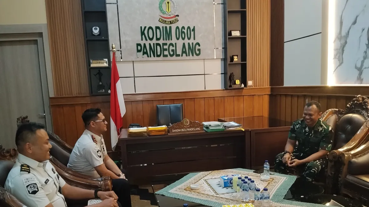 Silaturahmi Kepala Rutan Kelas IIB Pandeglang ke Komandan Kodim 0601/Pandeglang, Perkuat Sinergi Antarinstansi