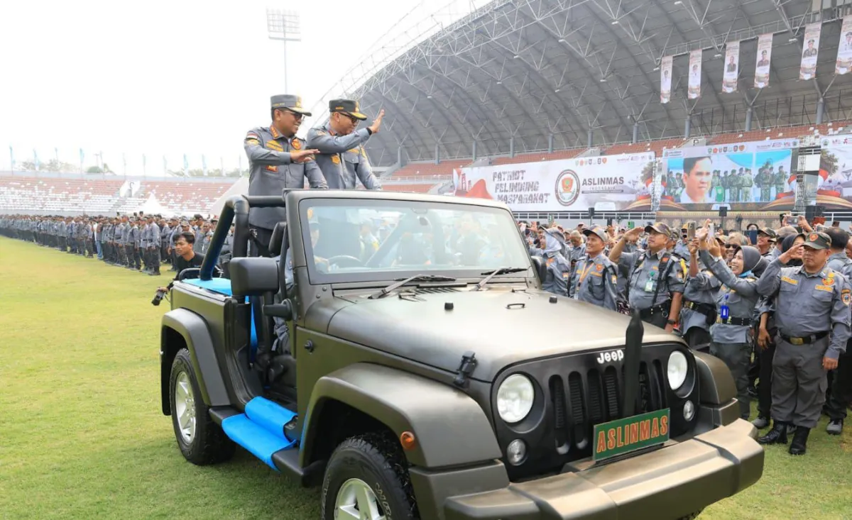Gubernur Banten Andra Soni Inisiasi Aslinmas, Dorong Optimalisasi 1 Juta Satlinmas di Apel Akbar Palembang