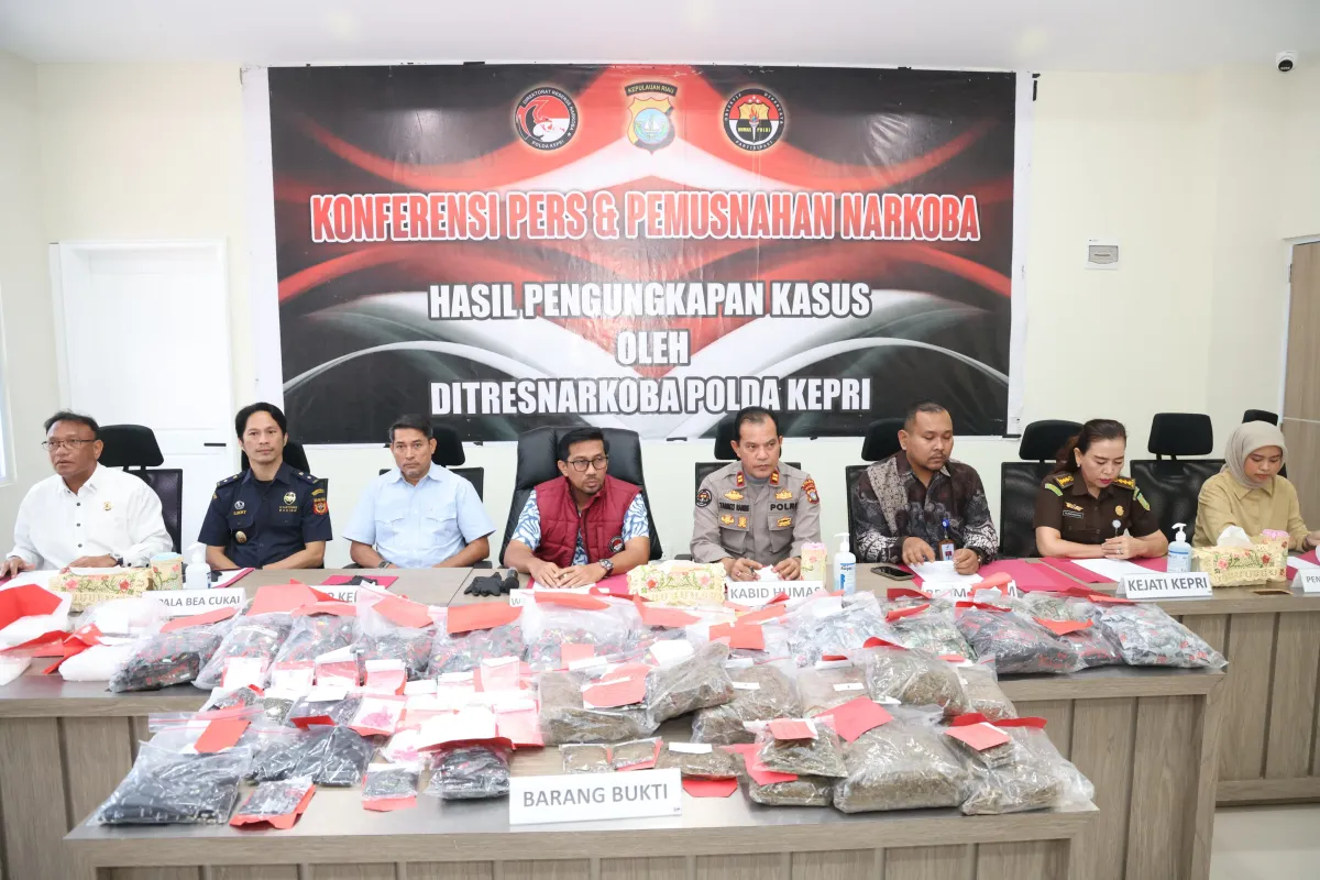 Polda Kepri Musnahkan Barang Bukti Narkoba Hasil Ungkapan 26 Perkara, Selamatkan 56 Ribu Jiwa