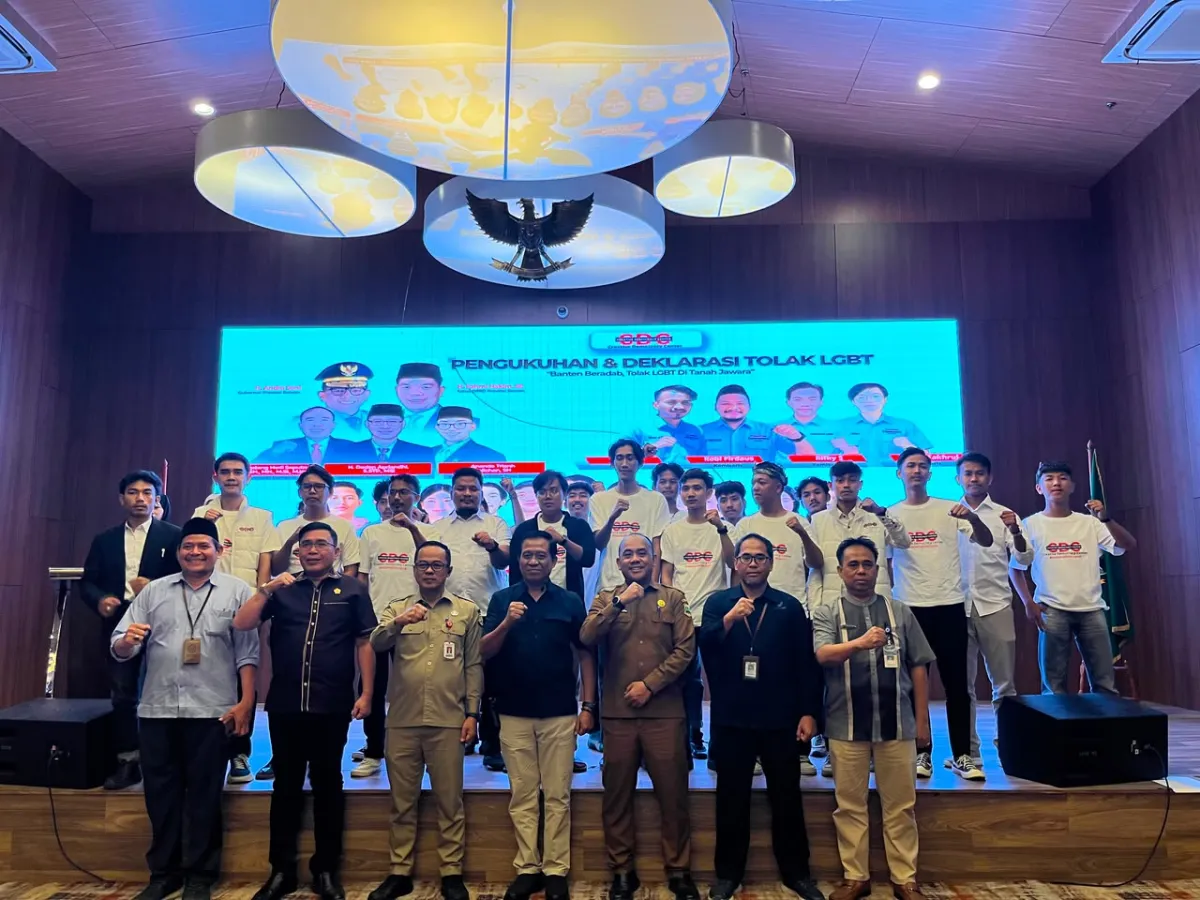 Resmi Dikukuhkan, Creative Democracy Center Banten Gaungkan Deklarasi Tolak LGBT di Tanah Jawara