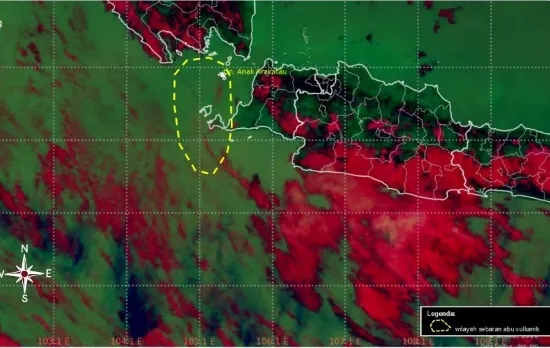 Update Sebaran Abu Vulkanik Gunung Anak Krakatau 8 September 2026: Menurunkan Kualitas Udara dan Jarak Pandang