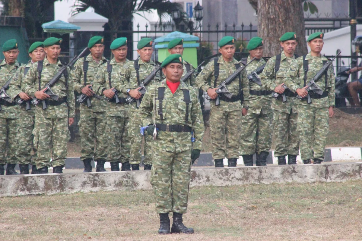 Kodim 0601/Pandeglang Gelar Upacara Hari Olahraga Nasional ke-43, Dorong Prajurit dan Masyarakat Budayakan Hidup Aktif dan Bugar