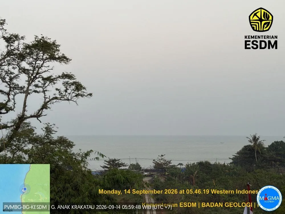 Update Kondisi Gunung Anak Krakatau 14 September 2026: Terekam Gempa Tremor, Status Bertahan di Level III Siaga