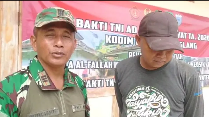 Kodim 0601/Pandeglang Gelar Bakti TNI, Rehab Mushola Al-Falah Cikeusik
