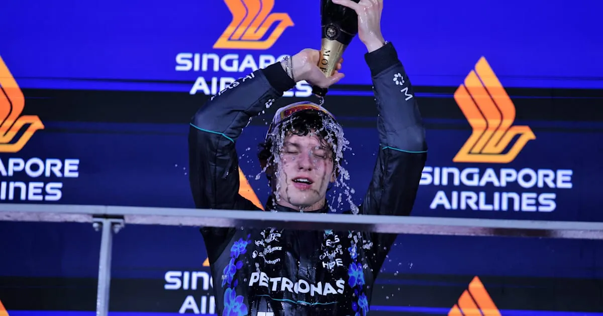 Kimi Antonelli Nyaris Menabrak Tembok di GP Singapura Akibat Rem Blong
