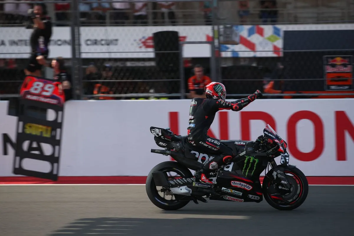 Marco Bezzecchi Menangi MotoGP Mandalika, Aprilia Kuasai Posisi 1-4