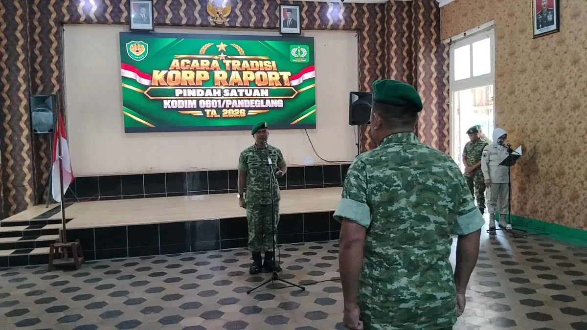 Dandim 0601/Pandeglang Pimpin Pelepasan Kapten Inf Suripto