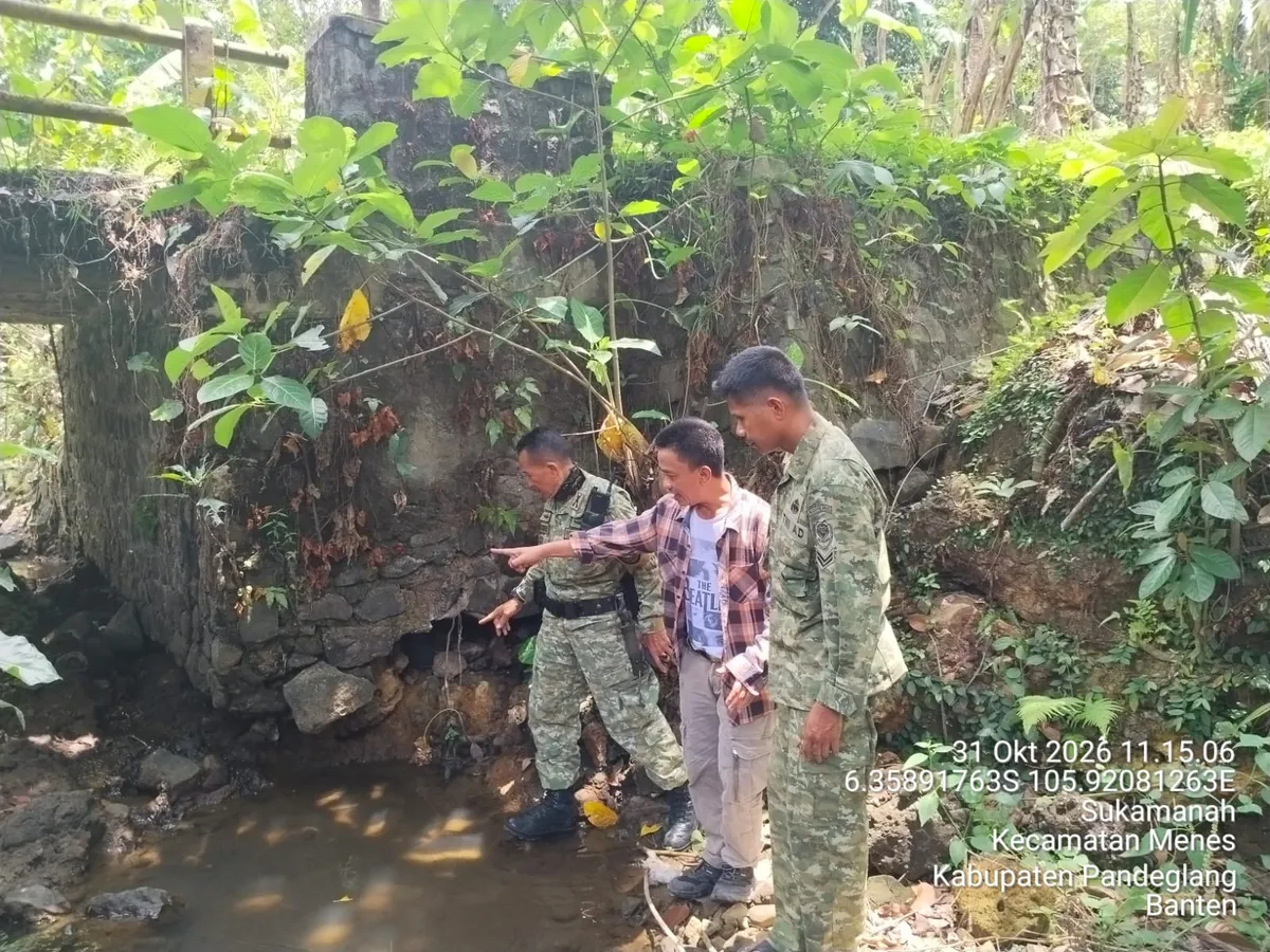 TNI Tinjau Lokasi Jembatan Sukamanah Demi Dongkrak Ekonomi Warga