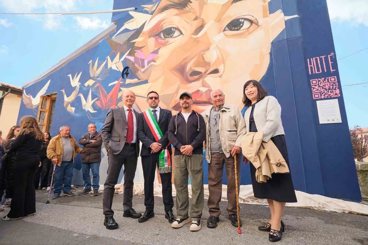 Mazda dan Kote Hadirkan Mural Perdamaian Sadako Sasaki di Aielli
