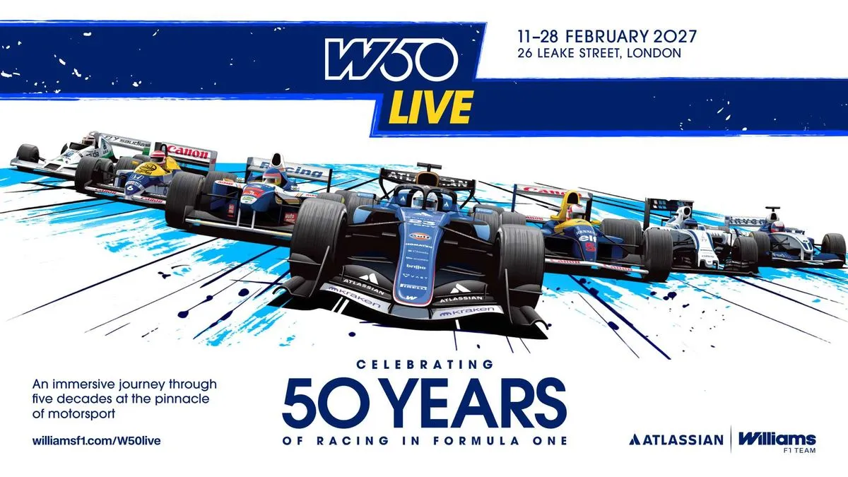 Williams Rayakan 50 Tahun di F1 dengan Pameran Spesial di London