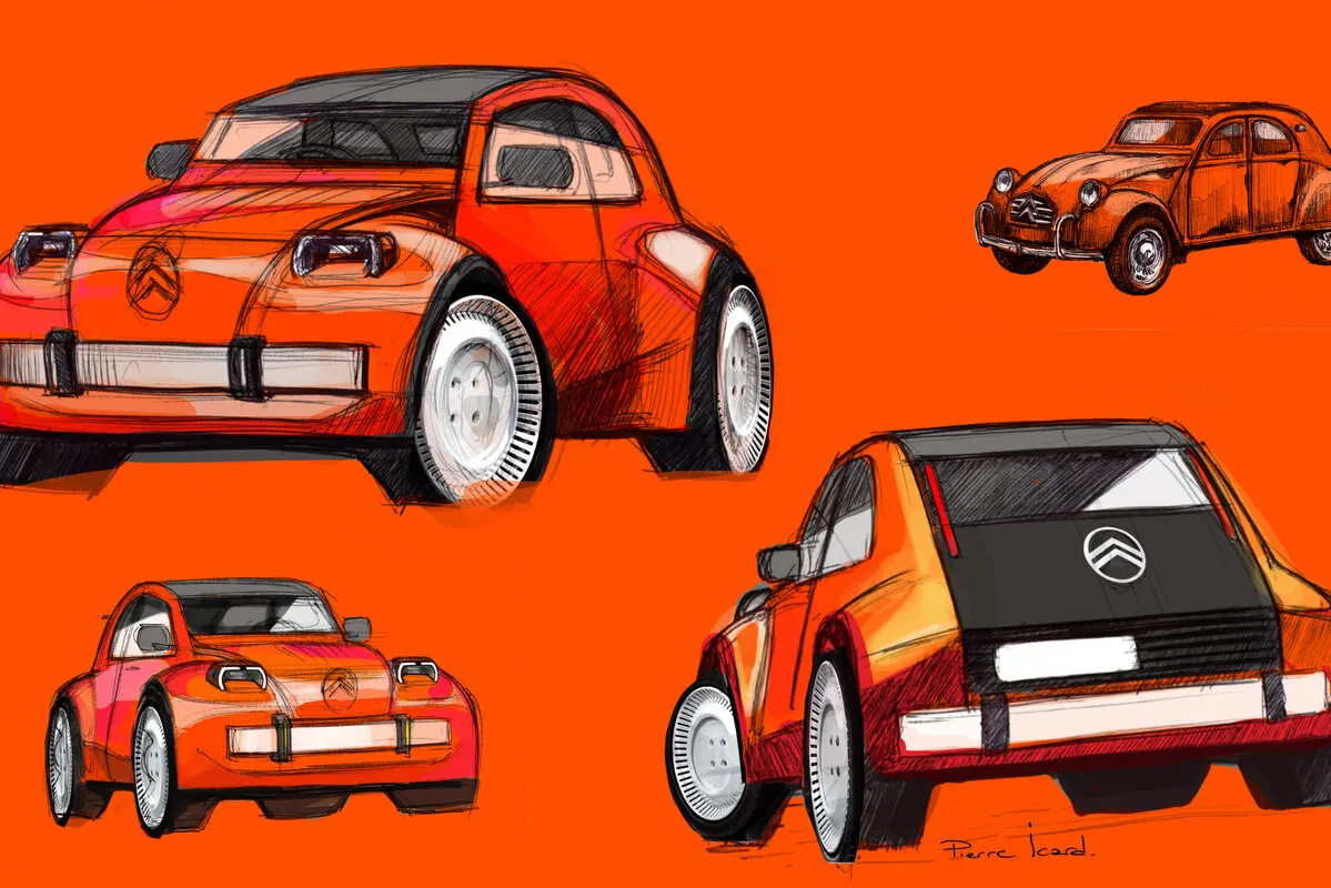 Evolusi Desain Citroen 2 CV Concept dari Sketsa hingga Pameran