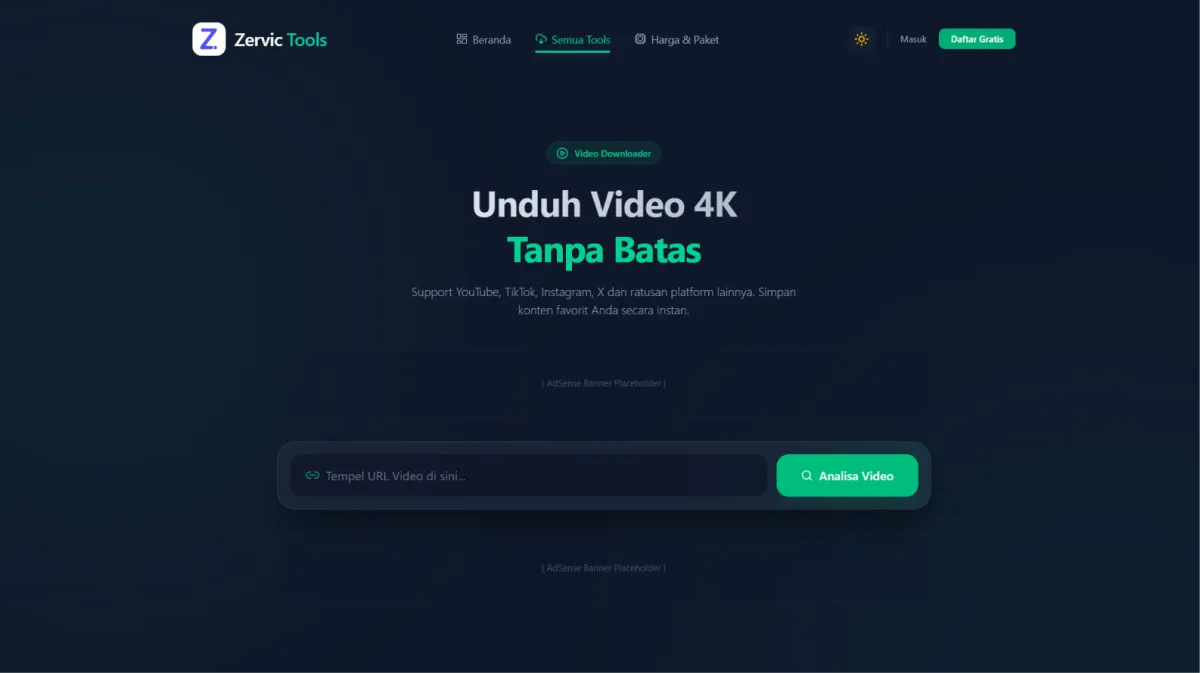 Download Youtube, WAV, Istargram Sepuasnya dengan Zervic Tools