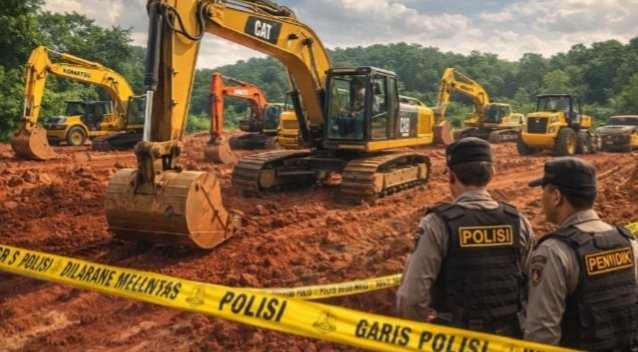 Dari Keresahan Warga Jadi Petaka! Tambang Tanah Liar Banyuasin Dihabisi Polisi, Alat Berat Jadi Barang Bukti