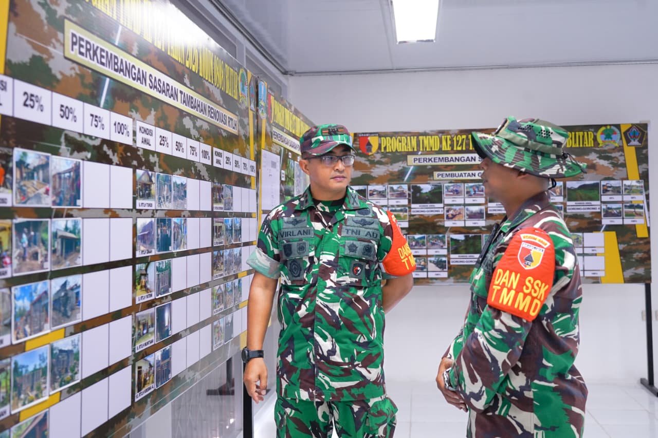 Dansatgas TMMD Ke-127 Kodim 0808/Blitar Pastikan Pembangunan Fisik Tepat Sasaran di Desa Krisik, Gandusari