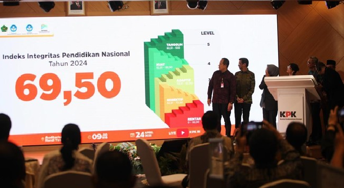 Skor Survei Penilaian Integritas Pendidikan (SPI) 2024 mengalami penurunan jika dibandingkan dengan hasil di tahun 2023. (Ari Saputra/detikcom)