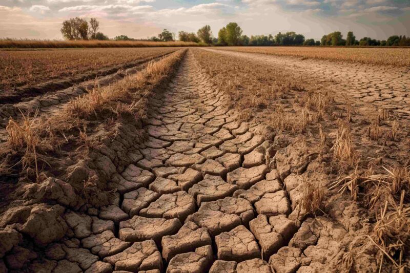 Ladang kekeringan akibat cuaca panas ekstrem setelah La Nina – Foto oleh Nusantara Media