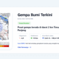 Gambar Pusat gempa berada di darat 2 km Timur Laut Padang Panjang (SS : Info BMKG)