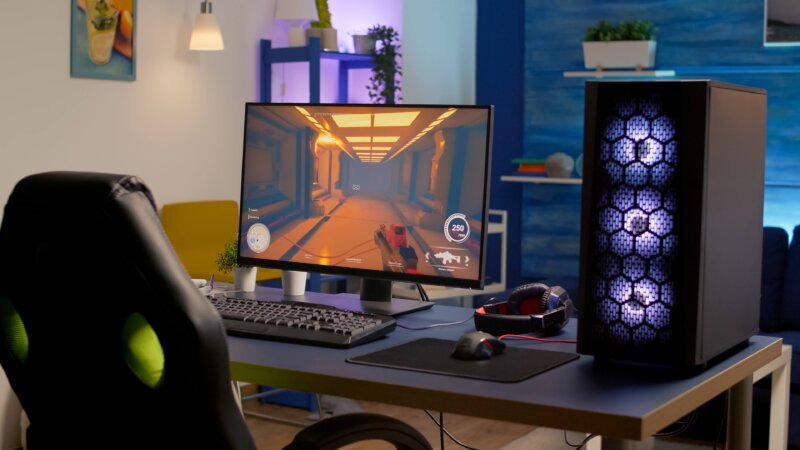 Setup PC gaming modern dengan grafis memukau, mendukung pengalaman bermain yang tak tertandingi dibandingkan konsol. (Foto Credit : Nusantara Media)